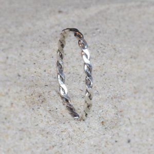 Sterling Silver Braid Beach Ring